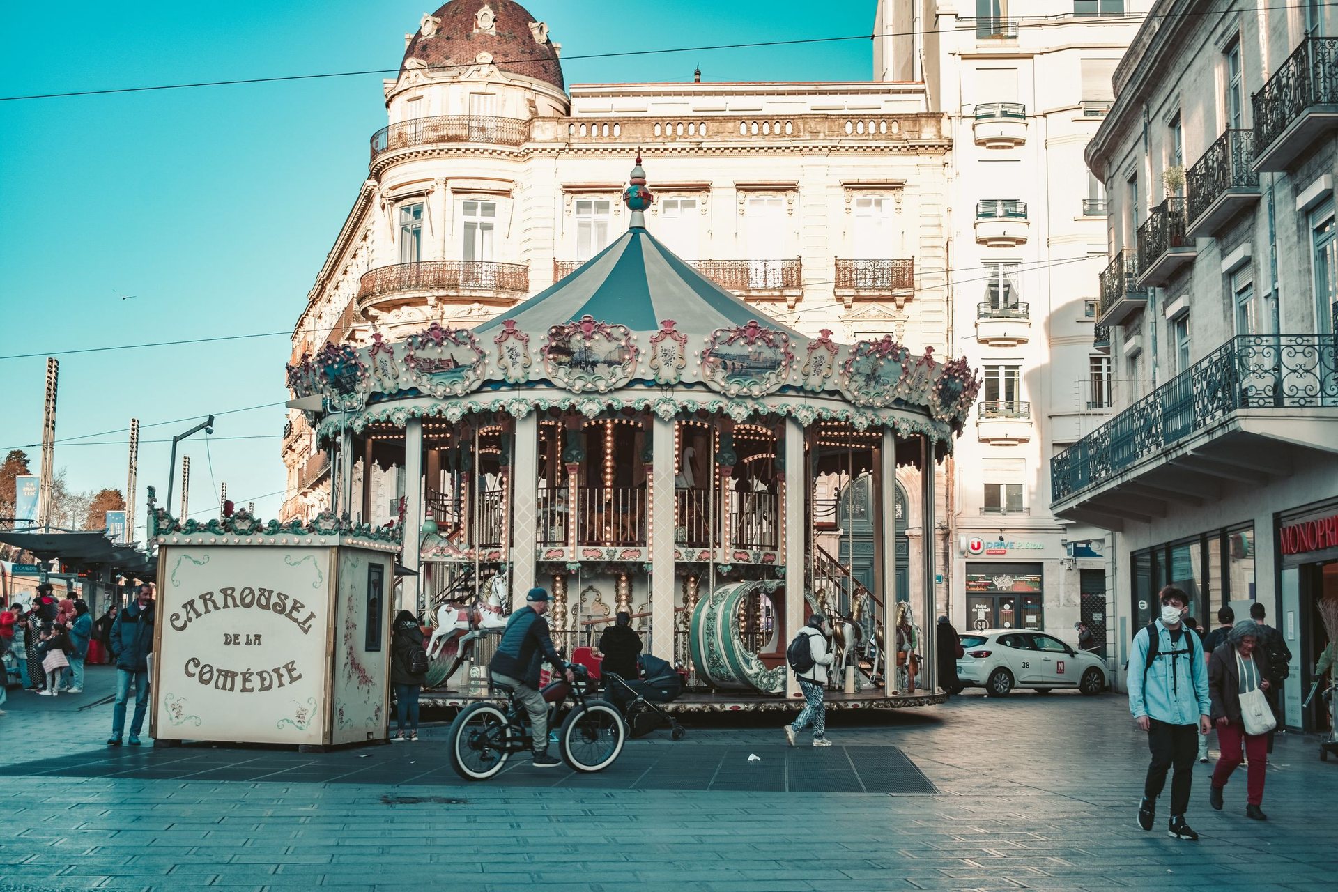 Vue de Montpellier, place de la Comédie