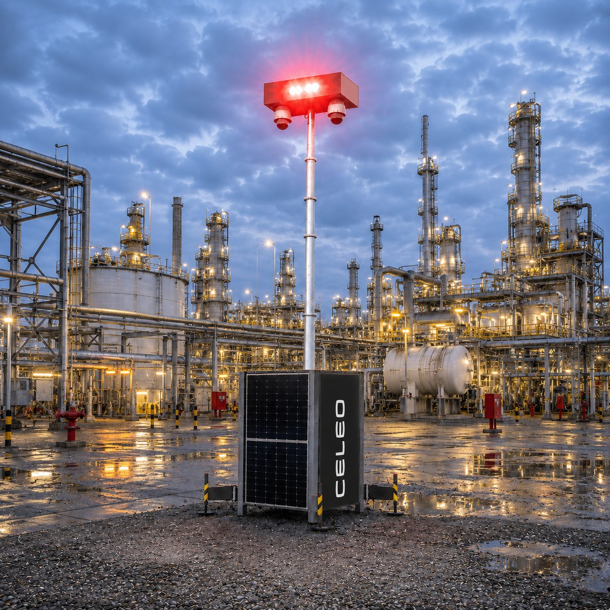 Tour CELEO en surveillance sur un site industriel